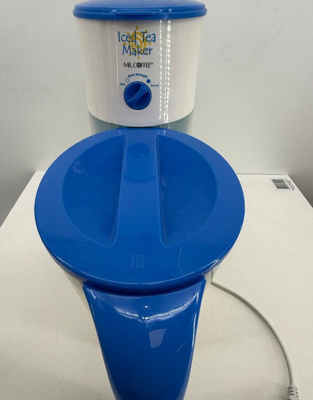 Mr Coffee Iced Tea Maker 3 Quart Blue Pitcher Electric Brewer Tested Clean